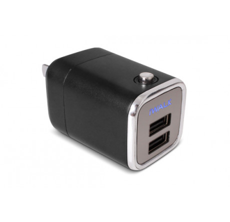 Адаптер питания iWalk charger 2хUSB black Noname - dno-experts.ru – фото 1